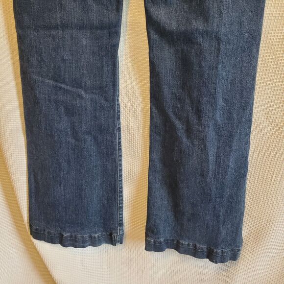 7 For All Mankind Womens Sz 32 Dojo Flare Leg Jeans Y2K 90s denim distressed - Picture 8 of 12